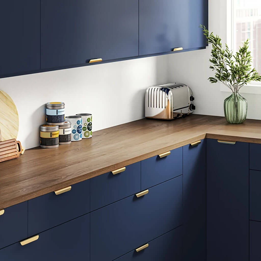 Kitchen blue cabinet